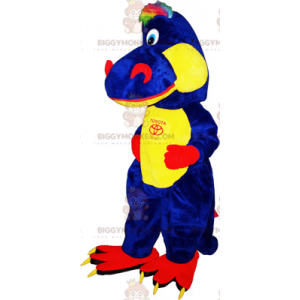 Zweifarbiges Dinosaurier-BIGGYMONKEY™-Maskottchen-Kostüm -