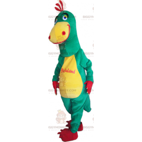 BIGGYMONKEY™ Costume da dinosauro bicolore giallo e verde per