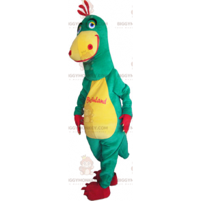 Costume de mascotte BIGGYMONKEY™ de dinosaure bicolore jaune et