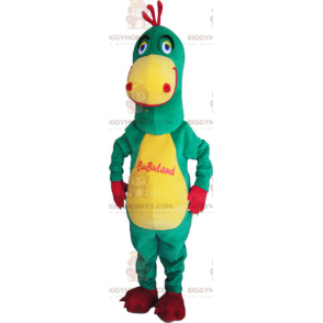 BIGGYMONKEY™ Costume da dinosauro bicolore giallo e verde per