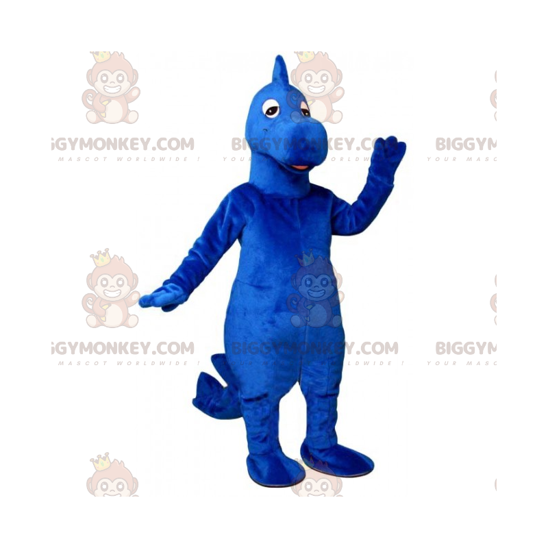 Blauer Dinosaurier BIGGYMONKEY™ Maskottchen Kostüm -