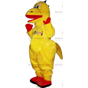 Costume de mascotte BIGGYMONKEY™ de dinosaure jaune -