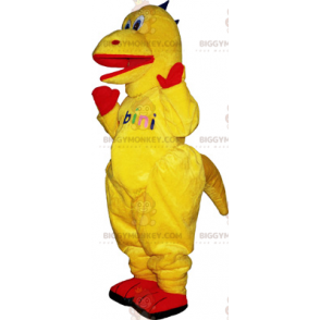 Disfraz de mascota dinosaurio amarillo BIGGYMONKEY™ -