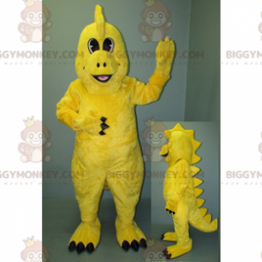 Costume de mascotte BIGGYMONKEY™ de dinosaure jaune souriant -