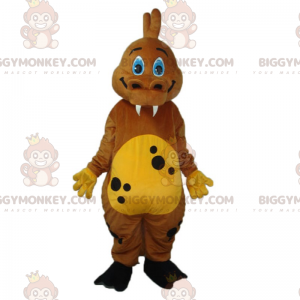 Lächelndes Dinosaurier-BIGGYMONKEY™-Maskottchen-Kostüm mit