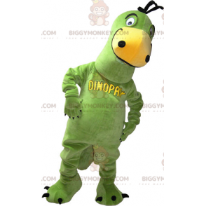 Disfraz de mascota dinosaurio verde BIGGYMONKEY™ -