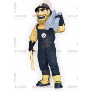 BIGGYMONKEY™ Údržbář Dělník Muž v kostýmu maskota kombinézy –