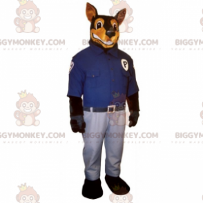 Doberman BIGGYMONKEY™ maskottiasu poliisiasussa -