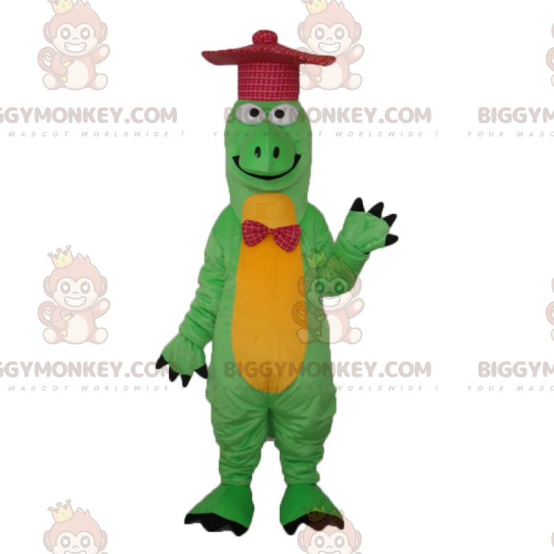 BIGGYMONKEY™ Costume da mascotte drago con cappello scozzese e