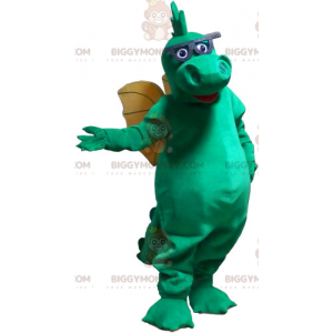 Costume da mascotte drago BIGGYMONKEY™ con occhiali -