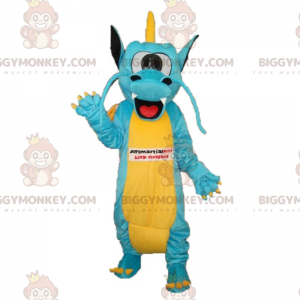 Dragon BIGGYMONKEY™ mascottekostuum met klein embleem -