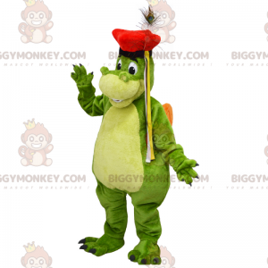 Costume da mascotte drago BIGGYMONKEY™ con berretto rosso -