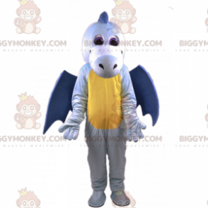 Κοστούμι μασκότ Μπλε και Κίτρινο Δράκο BIGGYMONKEY™ -