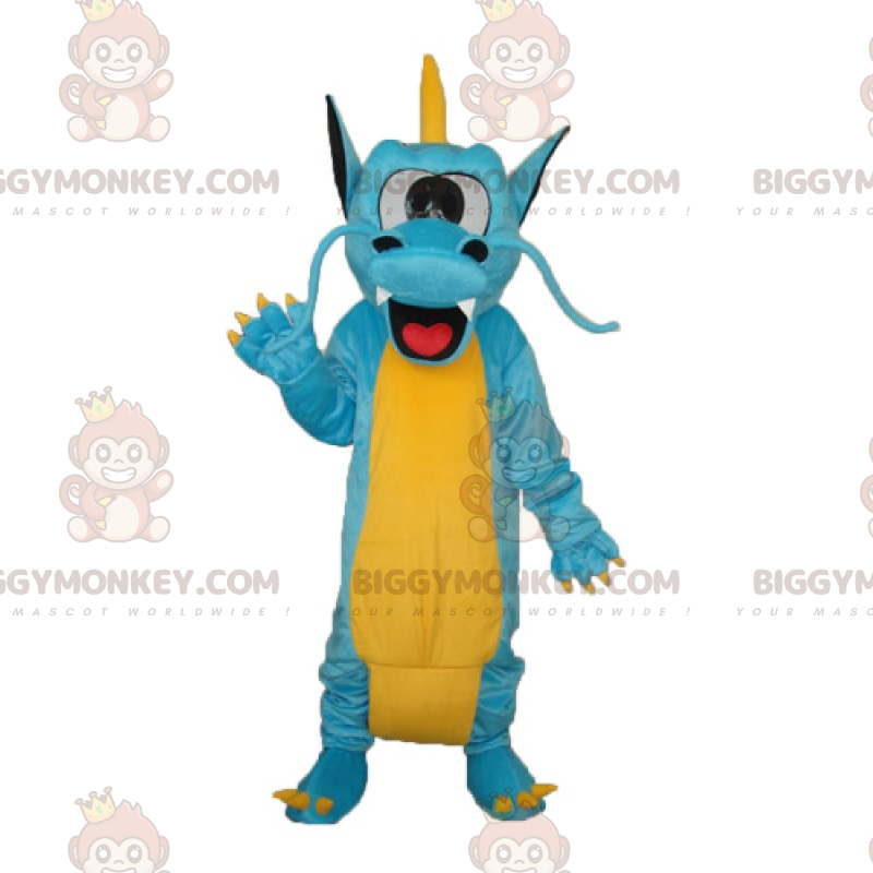 Lächelnder chinesischer Drache BIGGYMONKEY™ Maskottchenkostüm -