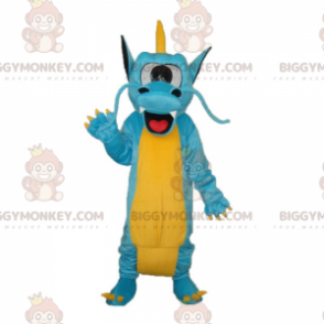 Traje de mascote de dragão chinês sorridente BIGGYMONKEY™ –