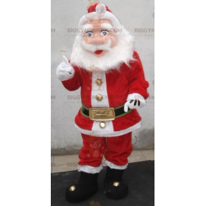 Julemanden BIGGYMONKEY™ maskotkostume klædt i rødt og hvidt -