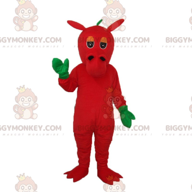 Κοστούμι μασκότ Red Dragon and Green Hands BIGGYMONKEY™ -