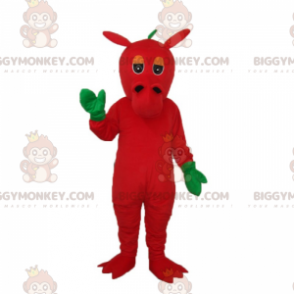 Costume de mascotte BIGGYMONKEY™ de dragon rouge et mains