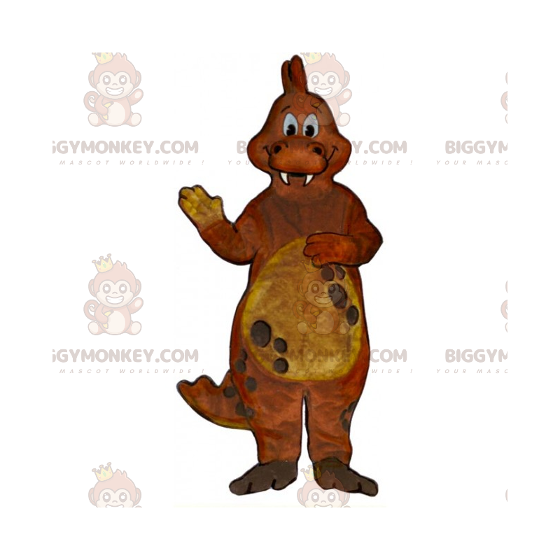 Very Smiling Brown Dragon BIGGYMONKEY™ Mascot Costume -