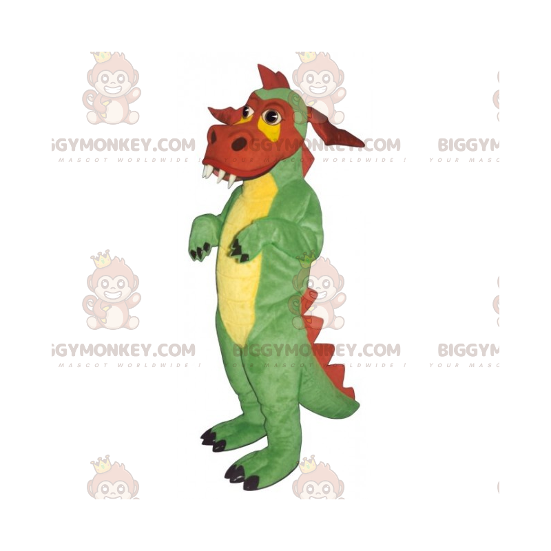Costume da mascotte drago tricolore BIGGYMONKEY™ -