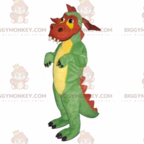 Costume da mascotte drago tricolore BIGGYMONKEY™ -