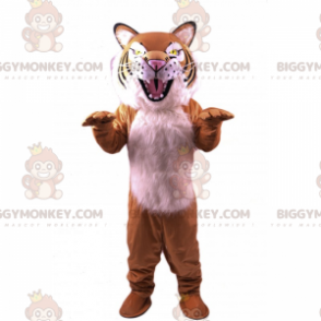 Costume da mascotte BIGGYMONKEY™ felino dal ventre bianco