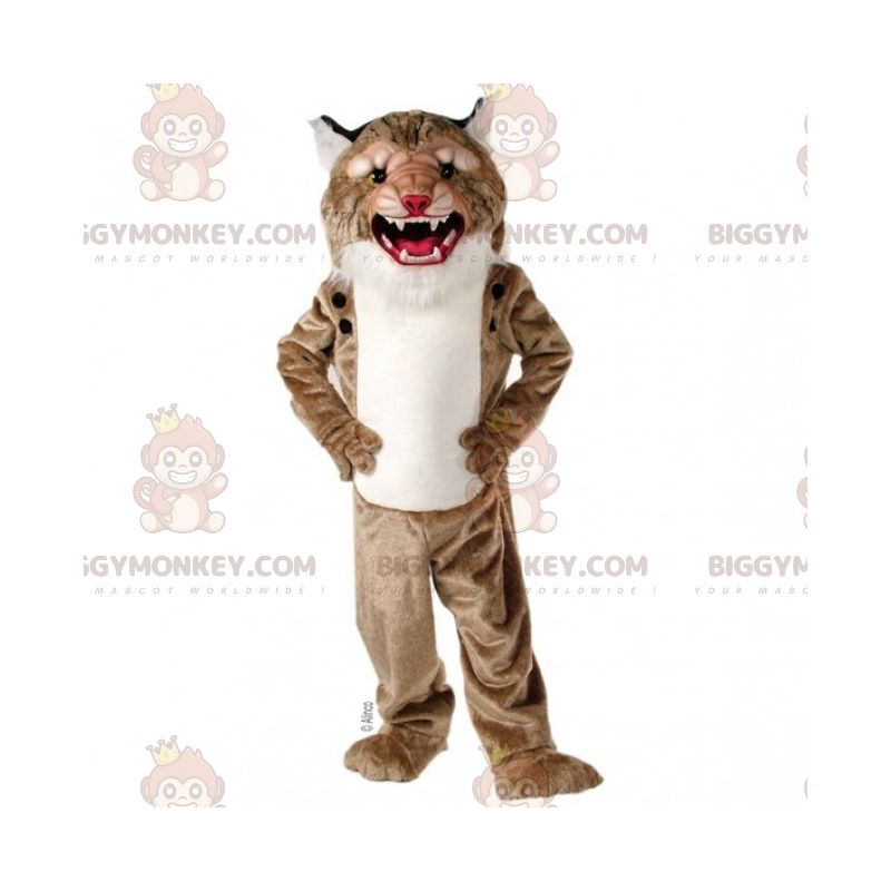 Costume da mascotte felino occhi piccoli BIGGYMONKEY™ -