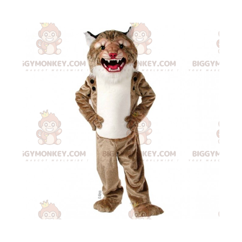 Costume de mascotte BIGGYMONKEY™ de félin aux petits yeux -