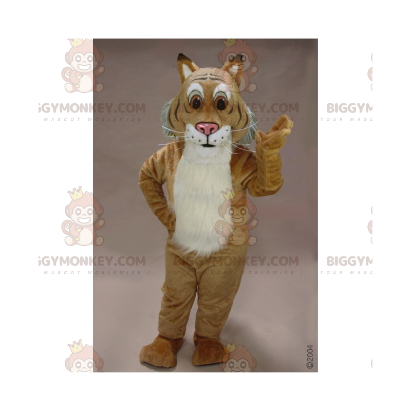 BIGGYMONKEY™ Big Brown Eyed Feline Mascot Kostume -