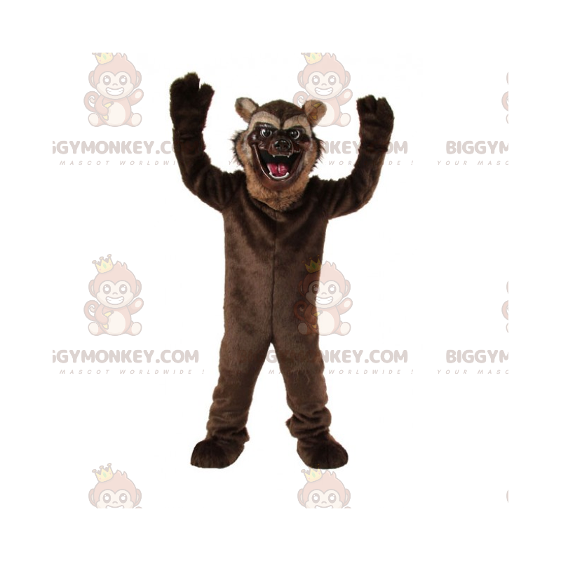 BIGGYMONKEY™ Katzen-Maskottchen-Kostüm mit offenem Maul -