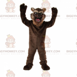 BIGGYMONKEY™ Katzen-Maskottchen-Kostüm mit offenem Maul -