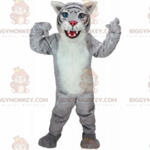 Grijs en wit katachtig BIGGYMONKEY™ mascottekostuum -