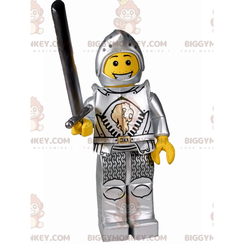 Costume da mascotte Lego Minifigure BIGGYMONKEY™ - Cavaliere -