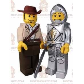 Costume da mascotte Lego Minifigure BIGGYMONKEY™ - Cavaliere -