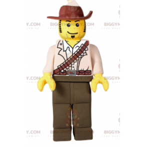 BIGGYMONKEY™ maskotdräkt från lego minifigur - Indiana Jones -