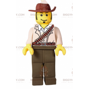 BIGGYMONKEY™ Maskottchenkostüm von Lego Minifigur – Indiana