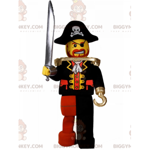 Costume de mascotte BIGGYMONKEY™ de figurine lego - Pirate -