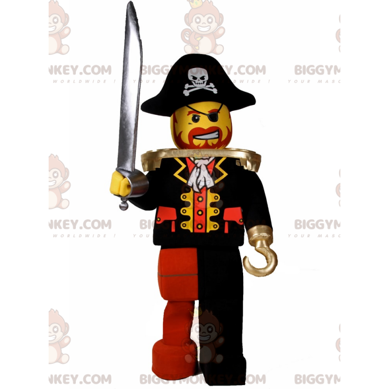 Traje de mascote Lego Minifigure BIGGYMONKEY™ - Pirata –