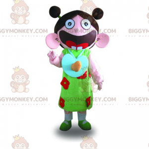 Colorido disfraz de mascota de chica africana BIGGYMONKEY™, disfraz africano
