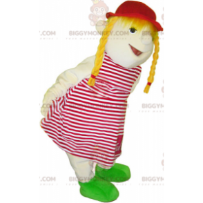 Girl BIGGYMONKEY™ Mascot Costume with Pigtails – Biggymonkey.com