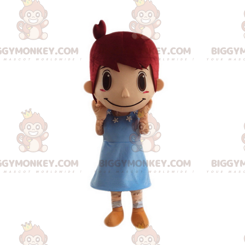 BIGGYMONKEY™ Costume da mascotte Ragazza con grandi occhi