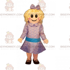 Mädchen im Kleid BIGGYMONKEY™ Maskottchen-Kostüm -