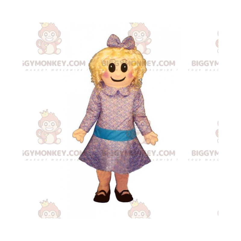 Mädchen im Kleid BIGGYMONKEY™ Maskottchen-Kostüm -