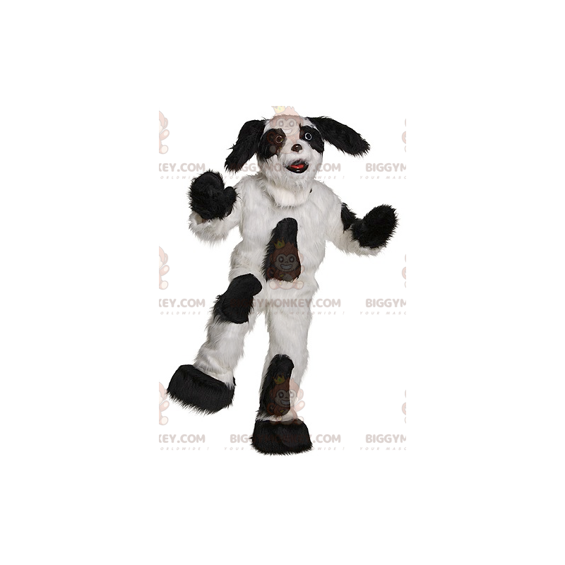 Tutto il costume mascotte BIGGYMONKEY™ cane peloso bianco e