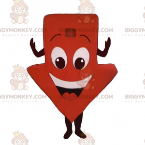 Traje de mascote Down Arrow BIGGYMONKEY™ com sorriso –