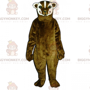 Brown and White Ferret BIGGYMONKEY™ Mascot Costume –