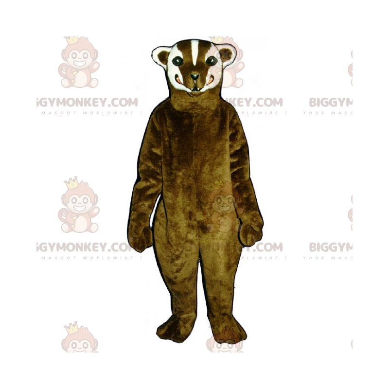 Brown and White Ferret BIGGYMONKEY™ Mascot Costume –