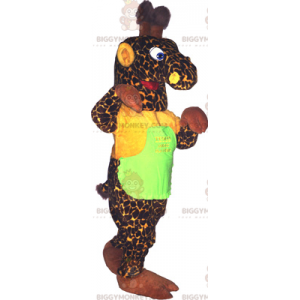 Groene giraf BIGGYMONKEY™ mascottekostuum met T-shirt -