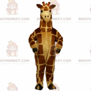 Traje de mascote BIGGYMONKEY™ de girafa marrom e marrom –