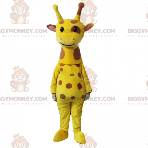 BIGGYMONKEY™ Geflecktes Giraffen-Maskottchen-Kostüm -